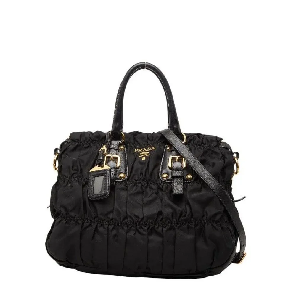 Prada Gather Logo Tote Bag